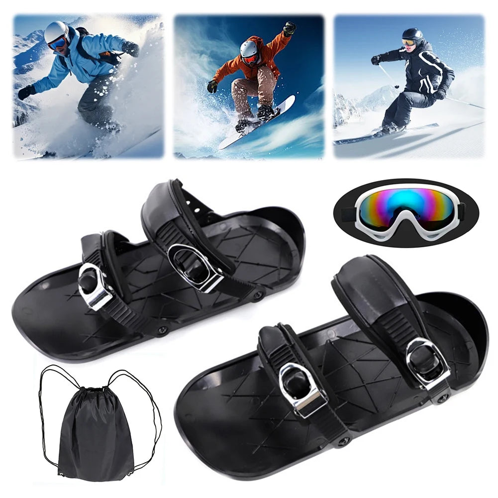 Adjustable Mini Ski Snowblades Short Snowskates