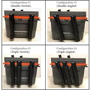 4 Rod Holders - Kayak and Boat Tackle Storage - Fits Anglet Boats