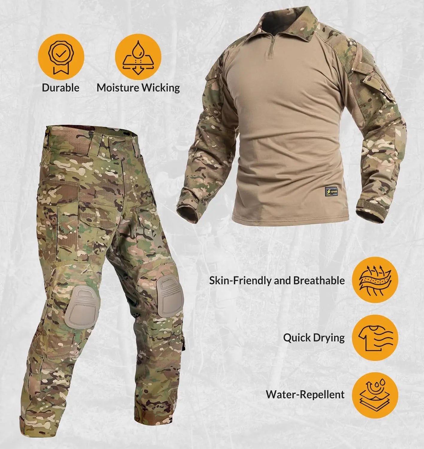 VOTAGOO G3 Combat Uniform Tactical Clothes Camouflage Suits