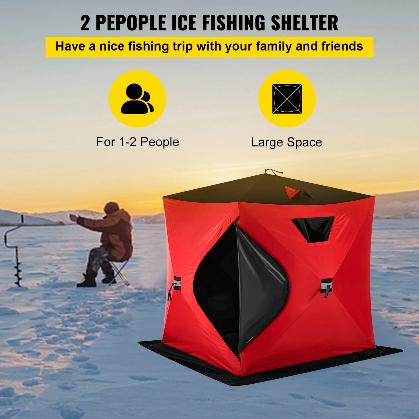 Ice Fishing Tent Warm Awning Pop-Up