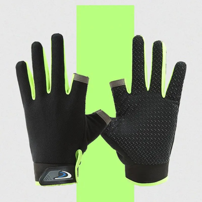 Cycling Fishing Gloves Touch Screen Non-Slip Full Finger Thin Breathable Mesh Bike Bicycle Gloves Quick Dry Ski Hiking Gloves