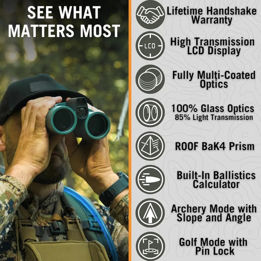 Rangefinder Binocular for Hunting, Shooting and Golf