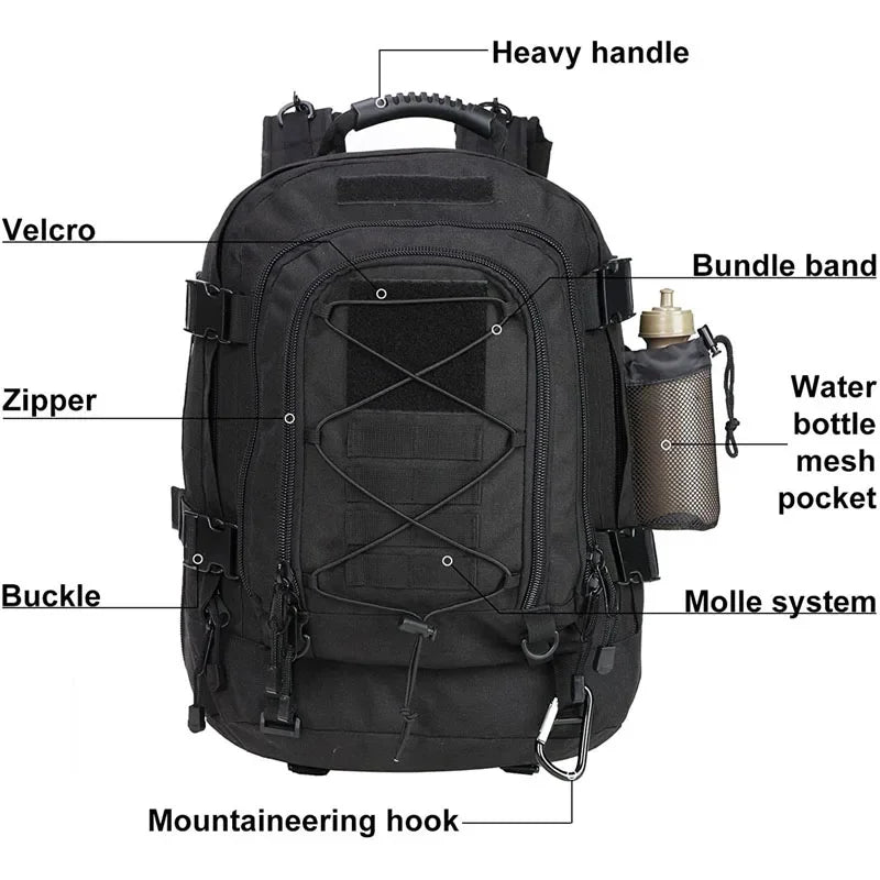 New 60L Military Tactical Backpack