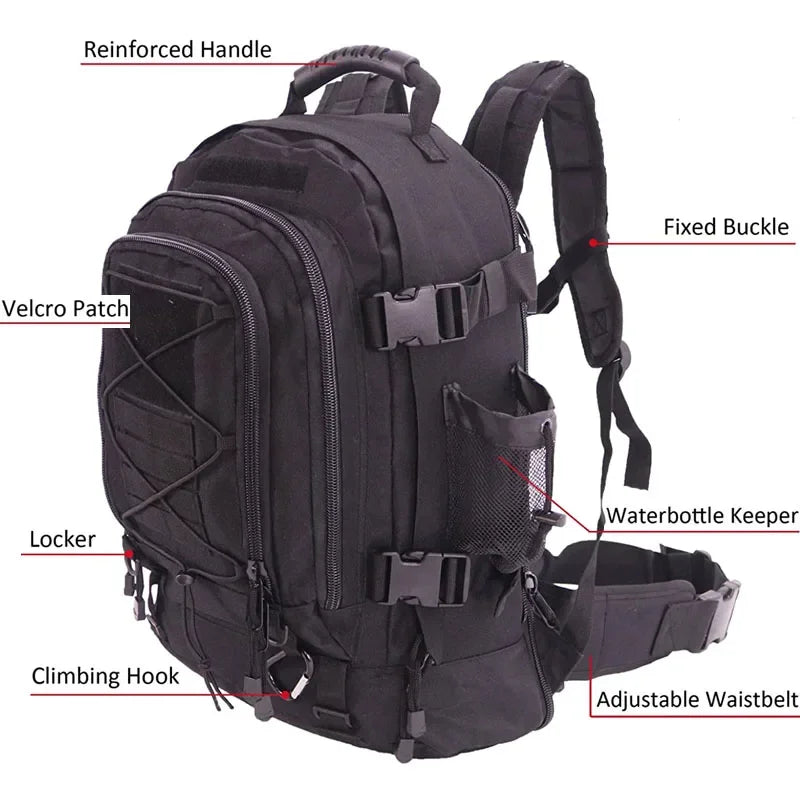 New 60L Military Tactical Backpack