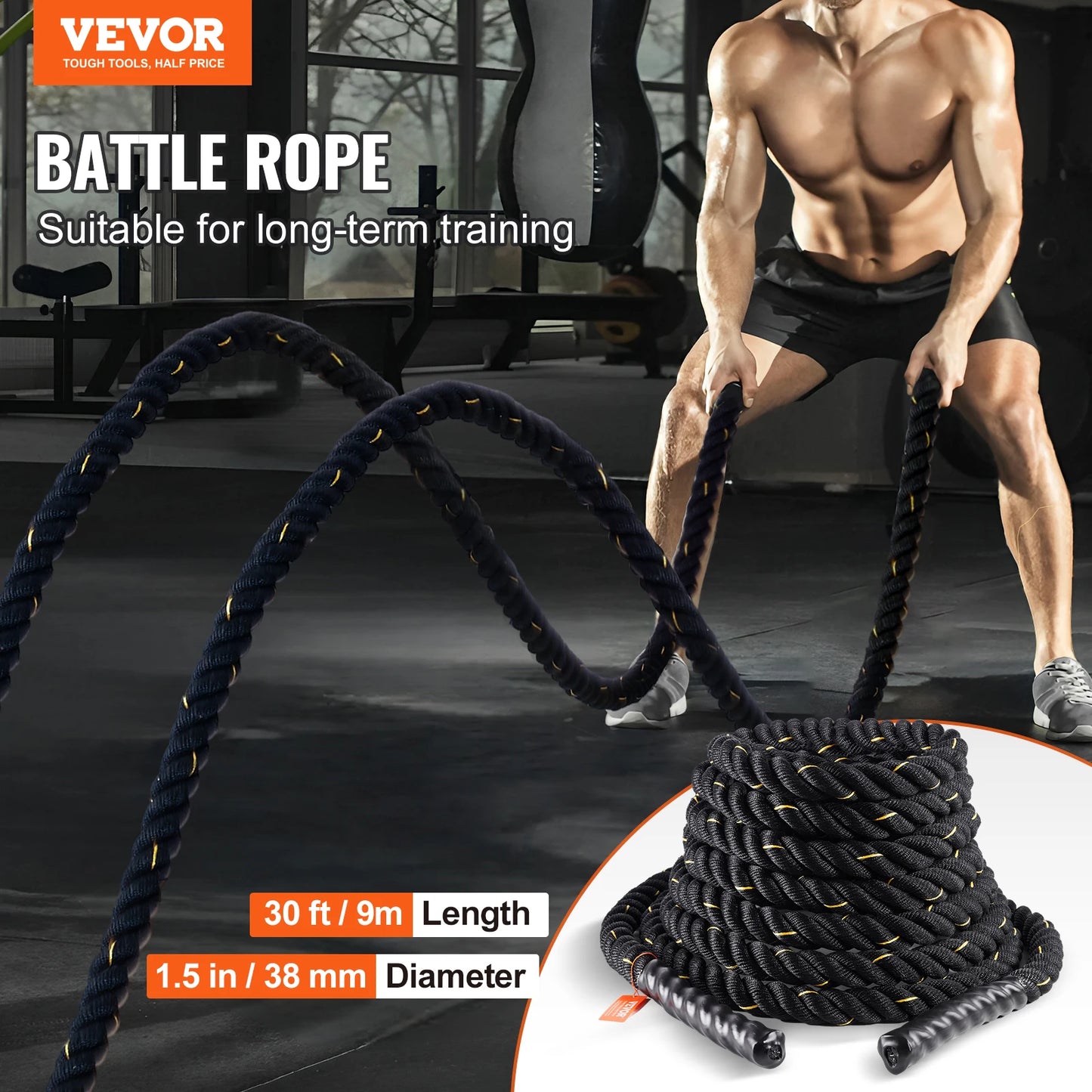 Battle Rope  1.5 Inch Diameter 30Ft Length