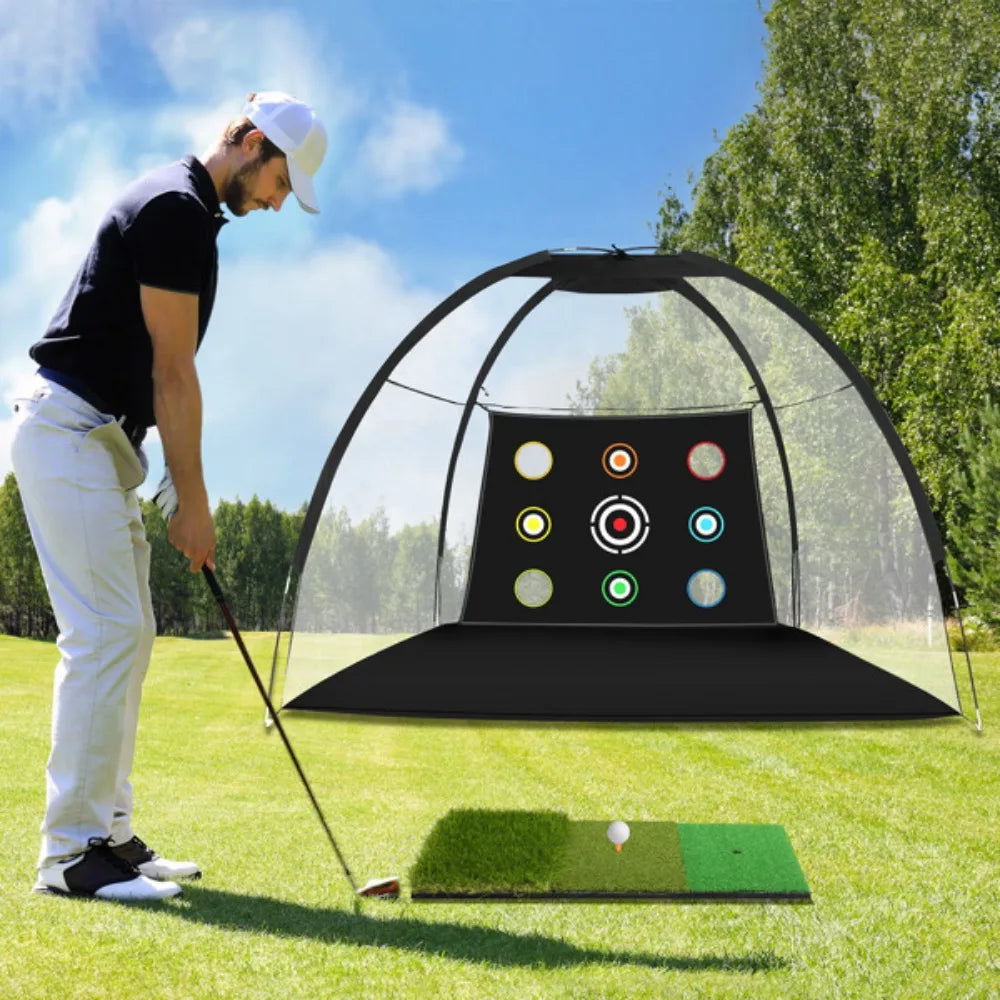 10 * 7ft black golf net, 9 targets