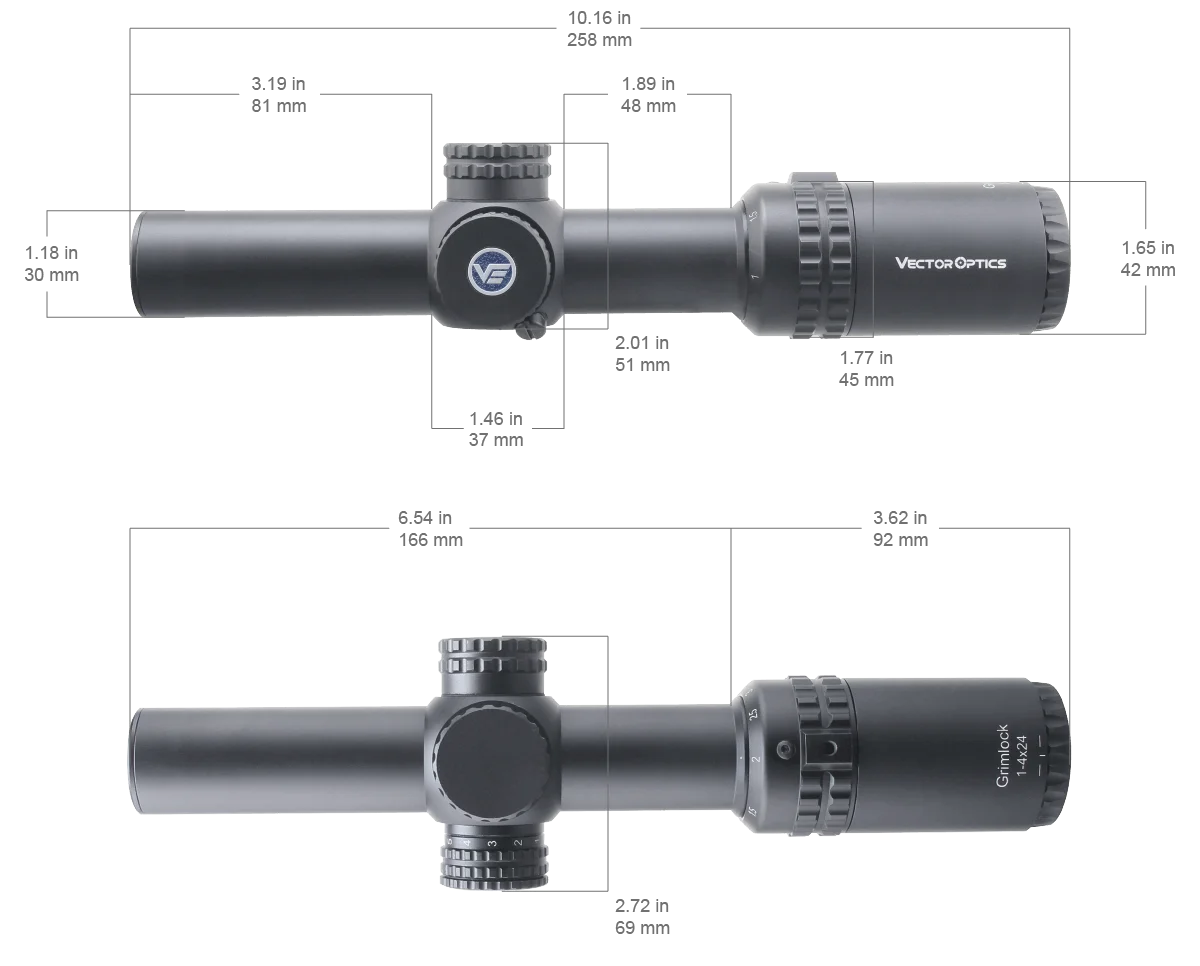 LPVO Riflescope For .308 30-06 AR15 Rifles