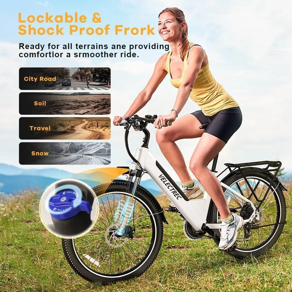 26" Electric Bike for Adults