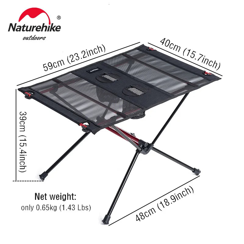 Naturehike Camping Table Folding Table Ultralight Portable Tourist Table Outdoor Foldable Picnic Table Camping Fishing Tables