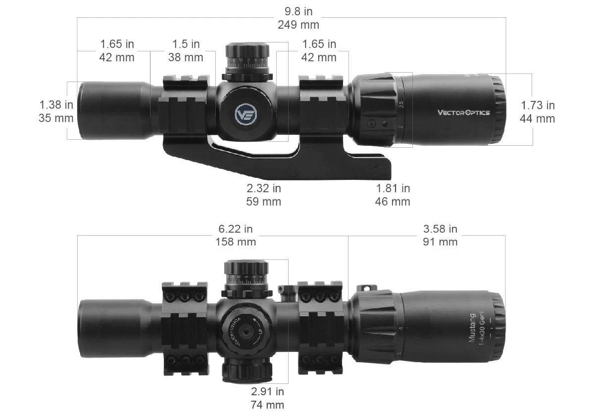 LPVO Riflescope For .308 30-06 AR15 Rifles