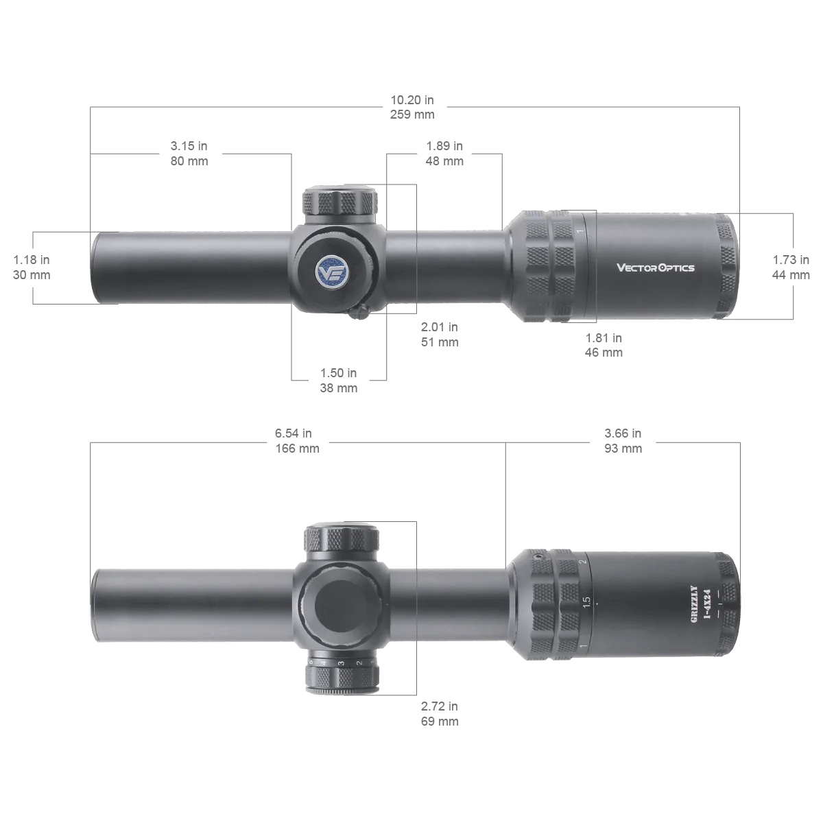 LPVO Riflescope For .308 30-06 AR15 Rifles