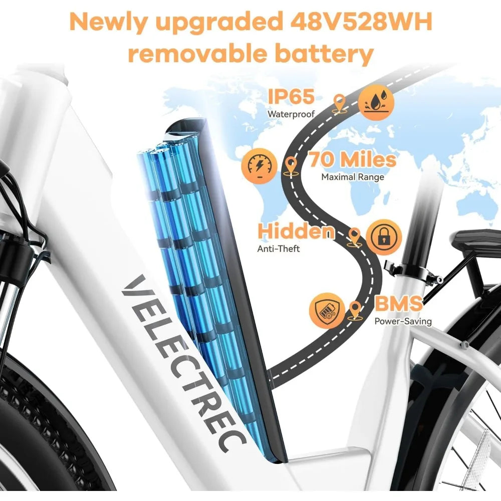 26" Electric Bike for Adults