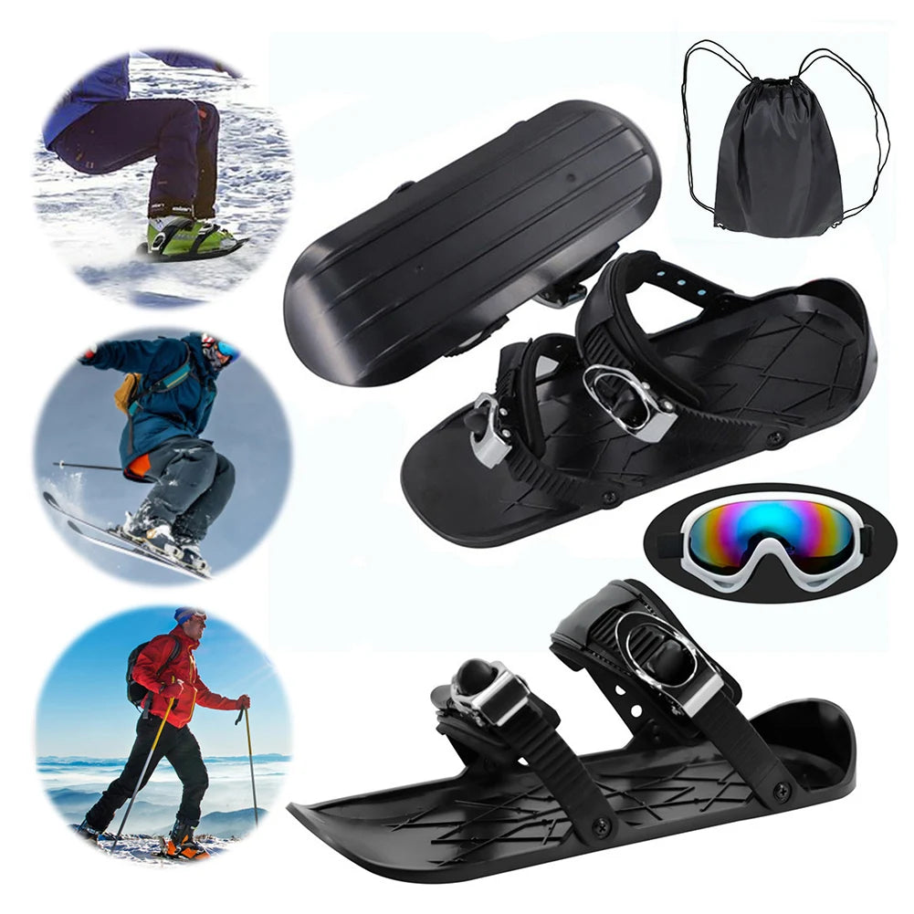 Adjustable Mini Ski Snowblades Short Snowskates