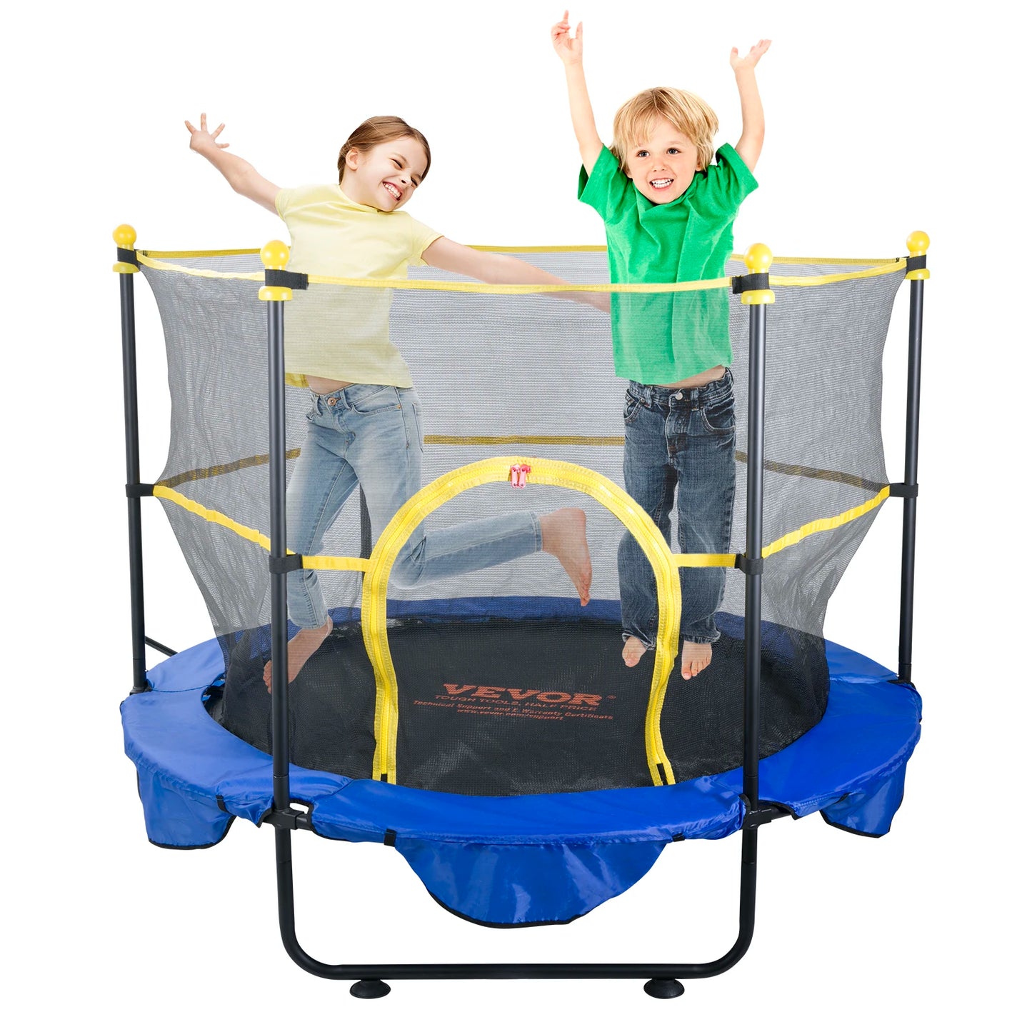 Indoor Outdoor Trampoline with Safety Enclosure Net