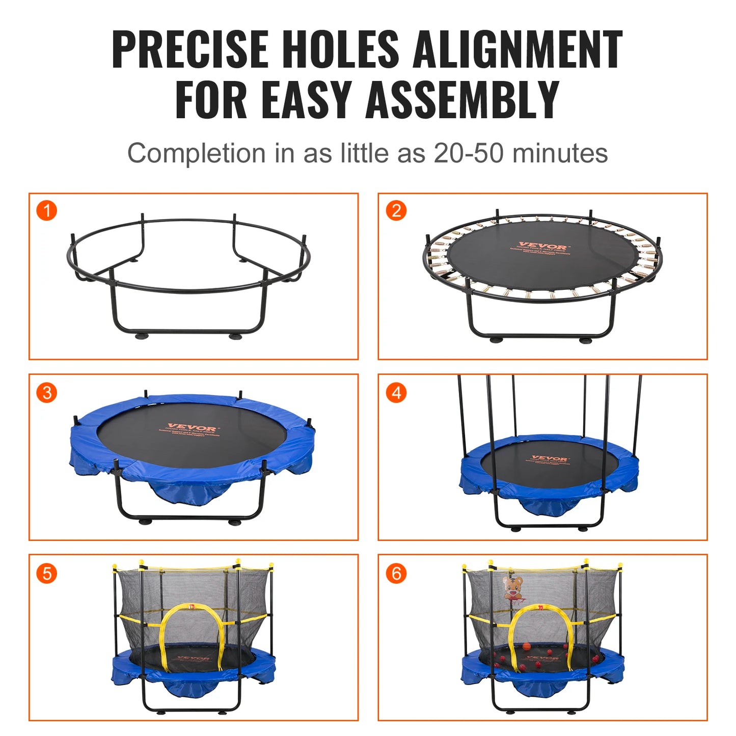 Indoor Outdoor Trampoline with Safety Enclosure Net