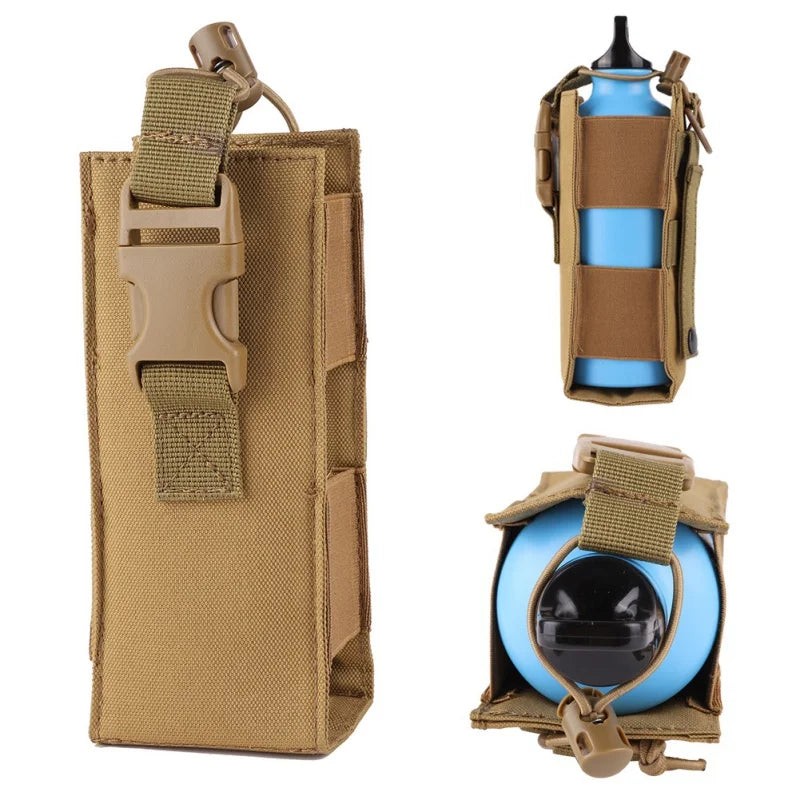 Water Bottle Bags Tactical Molle 600d Nylon Kettle Cover Hanging Waist Pouch Outdoor Travel Hiking Climbing Camping Holder